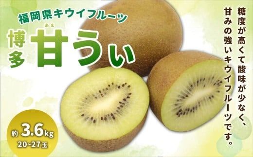 博多甘うぃ （キウイフルーツ） 約3.6kg 【2026年11月上旬～11月下旬発送予定】 キウイ 果物 フルーツ 九州 福岡県 香春町 冷蔵