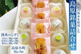 BD109 島原銘菓詰合せ [ 和菓子 わがし 詰合せ あんこ 抹茶 梅 個包装 湧水 セット 長崎県 島原市 ]