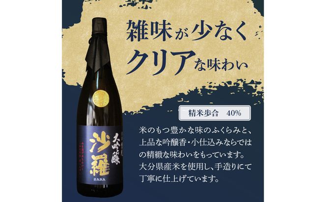 【H02007】沙羅　大吟醸（1.8L)