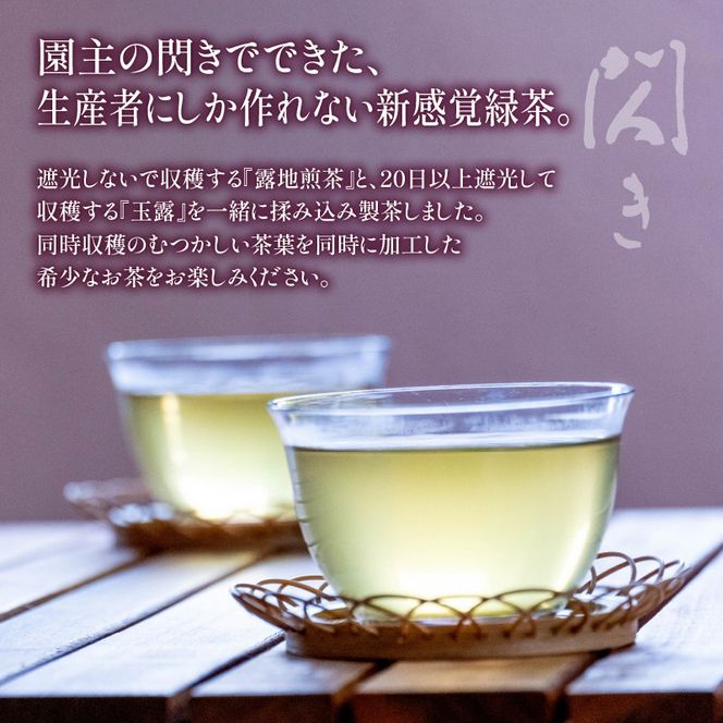 【農林水産大臣賞受賞】 緑茶 飲み比べセット【 玉露 ・ 閃き 】(各100g）〈お茶 茶 緑茶 玉露 茶葉 飲み比べ セット 農林水産大臣賞 工芸品〉 
