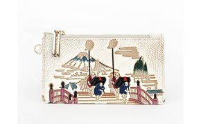 すっきり カードケース 日本橋 文庫屋大関 パスケース 小銭入れ フラグメントケース カード 収納 ケース 本革 牛革 革 皮革 スリム コンパクト 工芸品 工芸 雑貨 和柄 和 チェーン ファスナー 日本製 東京