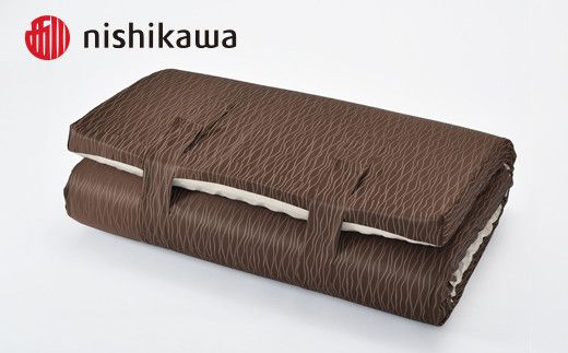 【西川】良圧ふとん　丸巻きタイプ/ シングルサイズ 配色：ブラウン【P299W】