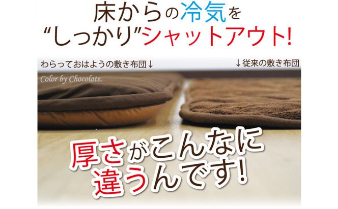 リバーシブル無地カラー・こたつ敷き布団【正方形：190×190cm】（KSI007）  お色：チョコ/モカ 372013_LY011VC01