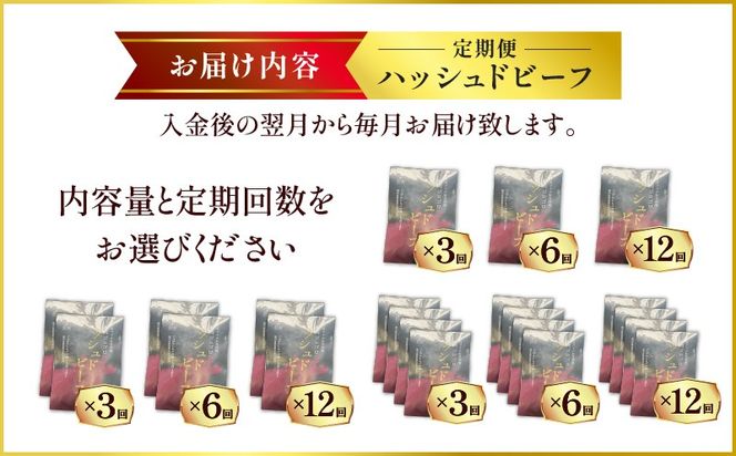 ＜容量と回数が選べる＞【洋食グリル肝付】定期便 ハッシュドビーフ　K084-T00_SKU