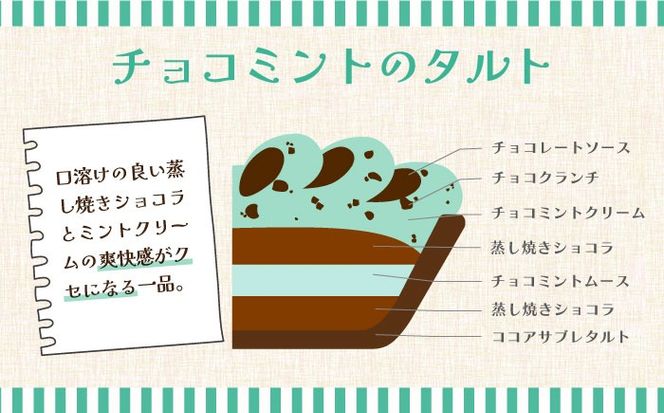 【2026年4月～発送】【こだわりのサクサクタルト】チョコミントのタルト / タルト チョコ ミント 18cm 南島原市 / アトリエジジ[SAA027]