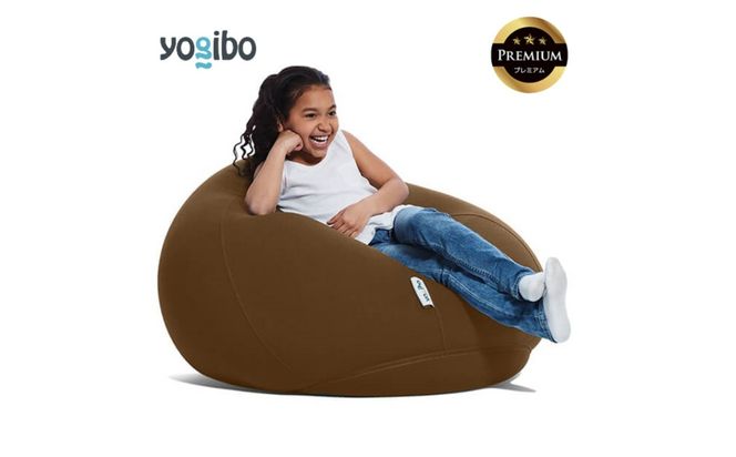 Yogibo Drop Premium（ヨギボー ドロップ プレミアム）＜チョコレートブラウン＞【ビーズクッション ビーズ 座椅子 椅子 クッション ビーズソファー ビーズソファ 新生活 プレゼント インテリア 家具 ベッド ゲーム】-[G763-6]