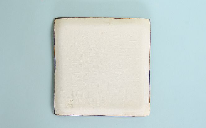 コバルトブルー唐草模様 角皿1枚【尚工房】