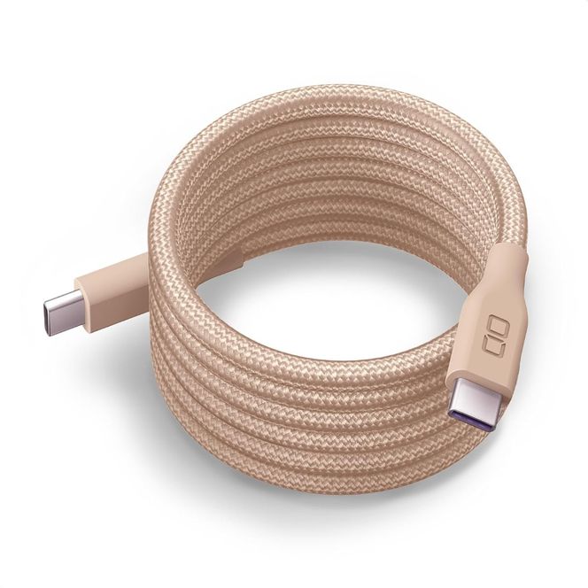 スパイラルケーブル CtoC 2m (シェルピンク)｜Type-Cケーブル ケーブル 充電 iPhone スマホ スマートフォン iPad タブレット ノートPC [2550]