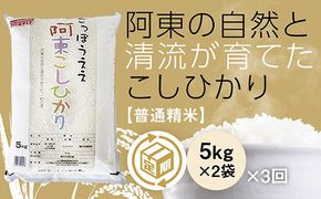 A114 阿東こしひかり（普通精米5kg×2）3か月定期便