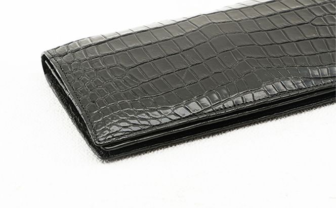 長財布 メンズ ブラック マットクロコ 財布 レザー 革 本革 革製品 クロコダイル クロコダイル財布 クロコ財布 ワニ革 ワニ革財布 レザー財布 メンズ財布 黒財布 お財布 日本製 東京 東京都 墨田区