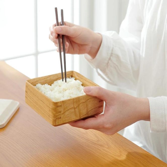 Kirisai 桐のレンジでごはん鉢　012MC01N.／ごはん鉢 保存 コンパクト 冷凍保存 レンジ調理 調湿性 キッチン用品 省スペース 送料無料