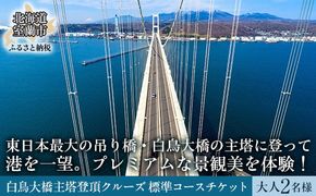 白鳥大 橋主塔登頂クルーズ 標準コースチケット 大人2名様 MROX008