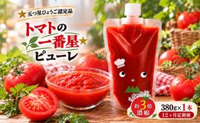 定期便 12ヶ月 トマトピューレ 380g×1本 トマトの一番星ピューレ トマトの一番星ピューレ トマト ピューレ とまと 五つ星ひょうご 無添加 スパゲッティ スパゲティ パスタ ぱすた リゾット スープ イタリアン 兵庫県 加西市