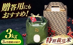 【全3回定期便】とくべつの中のとくべつ  特別栽培米 夢つくし 3kg 【築上町】 / itoshimacco / 株式会社やました[ABEX002]