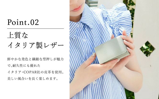 豊岡財布 Colors三つ折りウォレット AW500 ブルーノッテ / 小銭入れ カードケース ミニマル 財布 サイフ 革小物 本革 メンズ レディース