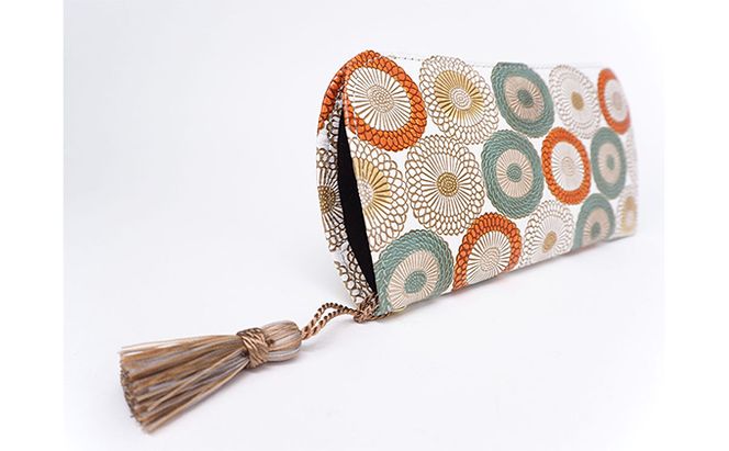 【文庫屋大関】メガネケース　笠菊＜若草＞【皮革工芸品】 ファッション小物 民芸品 