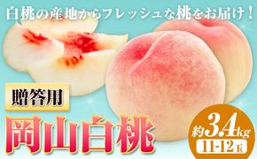 【2025年先行予約】贈答用 桃 内容量 3.4kg ハレノフルーツ （犬塚農園） 《2025年6月末-8月中旬頃出荷》岡山県 浅口市 フルーツ モモ 果物 青果 旬 おかやま夢白桃 白麗 白鳳 清水白桃 なつごころ 加納岩白桃【配送不可地域あり】---124_c403_6m8c_23_48000_3400g---