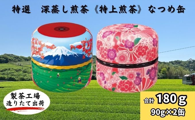 特選 深蒸し煎茶[特上煎茶]なつめ缶ギフト(90g×2缶)