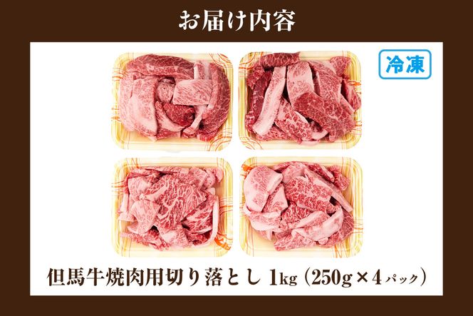 【但馬牛がっせぇ盛り 焼肉用計1kg（250g×4）冷凍】 但馬牛 和牛 国産 大人気 人気ふるさと納税 返礼品 おすすめ ランキング 牛肉 ステーキ 焼肉 BBQ 肉 小分け 便利 但馬 兵庫県 但馬牛 JAたじま肉の店本店 72-24
