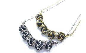 【※使用しない※】組紐ネックレスミニ小田巻5個黒銀 