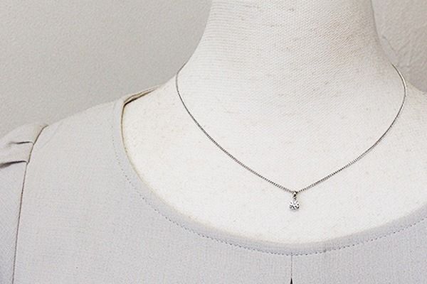 Dカラー ダイヤモンド ペンダント 0.3ct Ag900[Pt100] （111118ｐ） (BR-100)