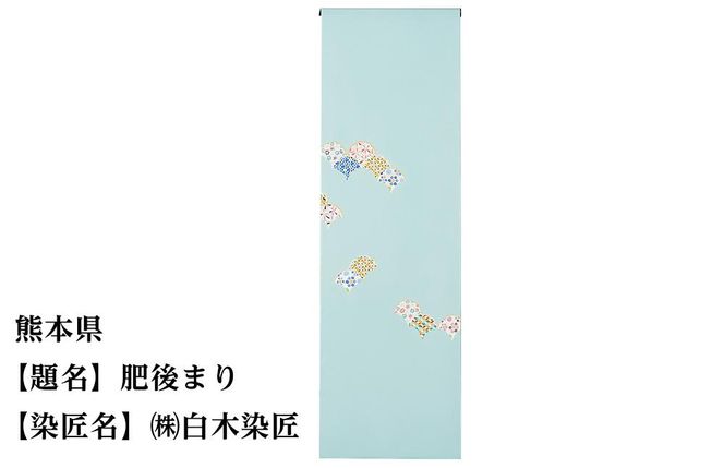 【47都道府県着物応援プロジェクト】 熊本県 京手描友禅 付下げ着尺 261009_A-BR043