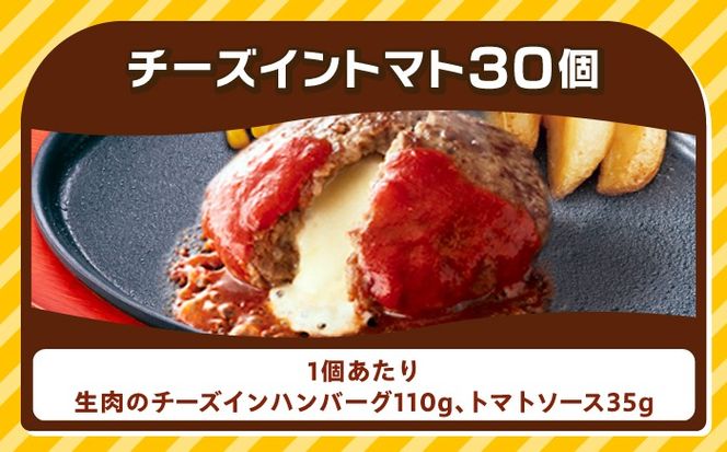 ジョイフル ハンバーグ 30個 ( チーズイン + トマトソース)《築上町》【株式会社　ジョイフル】 [ABAA014]