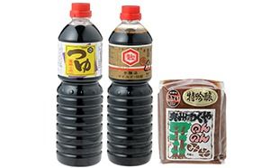 味噌 醤油 明治42年創業 川敬醸造の「現代の名工作」 みそ・つゆ・醤油 セット 計3kg 【職人の金メダル「黄綬褒章」受章】 / 醤油 しょうゆ 味噌 みそ お味噌 味噌汁 みそ汁 朝食 和食 手作り 調味料 発酵 発酵調味料 国産 【wakuyakousya004】