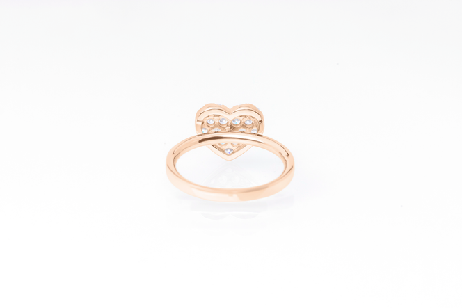 ダイヤモンド リング フラットハートL 0.5ct K18 ピンクゴールド 指輪 リング ジュエリー ダイヤ 18金 山梨 H-4819PG SWCI006-pg