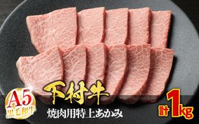 【定番】大府特産A5黒毛和牛下村牛焼肉用特上あかみ　1.0kg 232238_N052-PR
