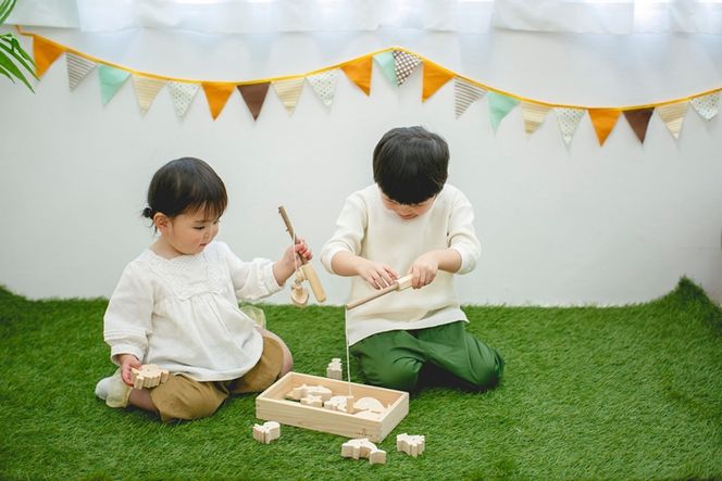 IKONIH 魚釣りセット ｜ おもちゃ 子供 こども オモチャ 玩具 プレゼント お祝い 木 出産祝い 安全 オーガニックトイ ファーストトイ 魚 釣り 遊び ままごと 釣り具 アイコニー
