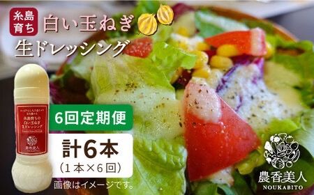 [全6回定期便]糸島 そだち の 白い 玉ねぎ 生 ドレッシング ( 285ml × 1本 )[糸島][農香美人] [AAG043] ドレッシング ボトル クリーミー 玉ねぎ 野菜 定期便 糸島