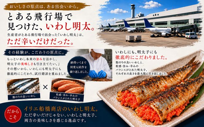 【北海道産】 いわし明太 6尾(2尾入×3袋) マイワシ 小分け ご飯のお供