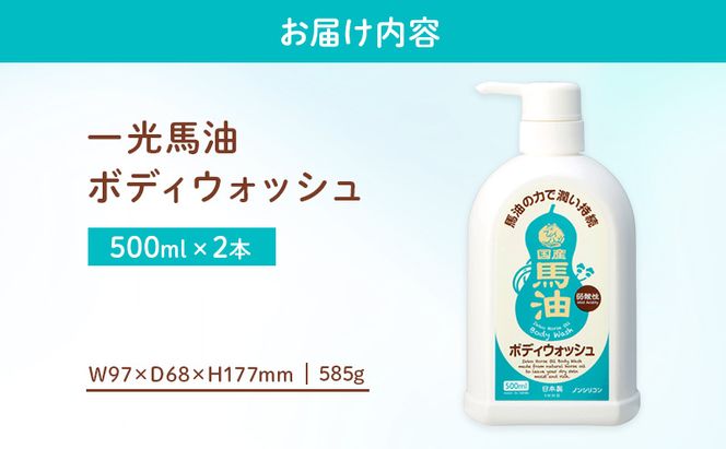一光 馬油 ボディウォッシュ 2本セット スキンケア 美容 コスメ 送料無料 液体せっけん 石鹸 馬油ボディウォッシュ 