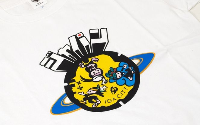 伊賀市 マンホールTシャツ 白【Sサイズ】 【jnud0001-1】