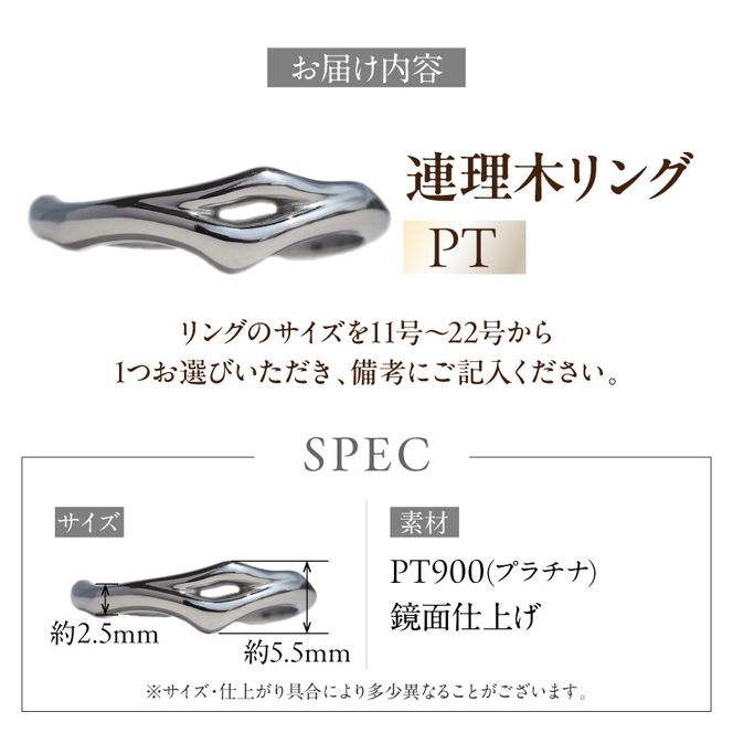 PT連理木リング〈2.5mm-5.5mm幅〉 ［016K33-sku］ PT900 連理木 リング