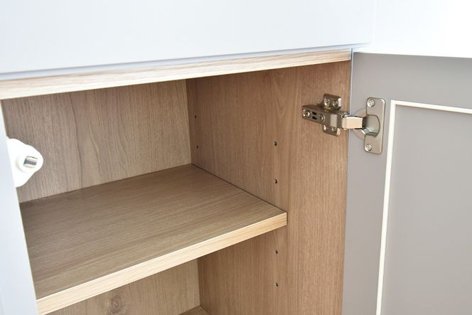 ビルネ 120 カウンター GY【グレー 完成品 大理石調 真鍮 高級感 おしゃれ】(H062375)