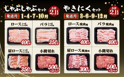 【6ヶ月定期便】宮崎県産 いもこ豚 月替わり定期便12.72kg 6回 毎月 お楽しみ 満喫 満足 堪能 セット しゃぶしゃぶ 切り落とし 小分け 豚 豚バラ ロース 肩ロース スライス 小間切れ 豚丼 しょうが焼き 国産 九州産 宮崎 ブランド 冷凍 送料無料