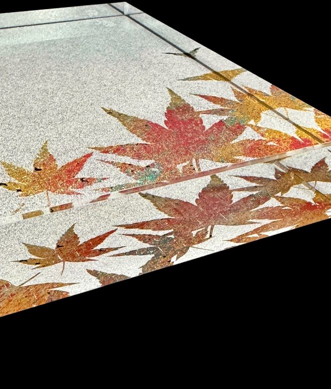 すし下駄 紅葉 梨地ホワイト ［NF292］ 303446_CU90113