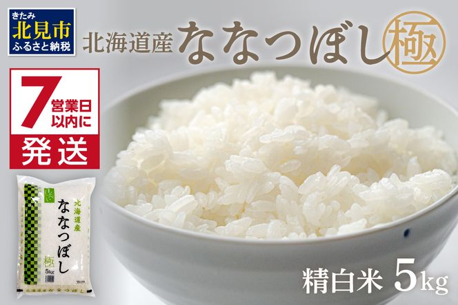 《7営業日以内に発送》令和7年産 ななつぼし 5kg 北海道産 極 精白米 最高ランク 特A ( お米 米 精米 5キロ 北海道産 精白米 )【080-0085】