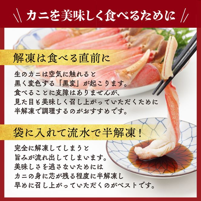 22-158 カニ鍋セット｜生食可ズワイガニ剥き身1.2kg～1.4kg 