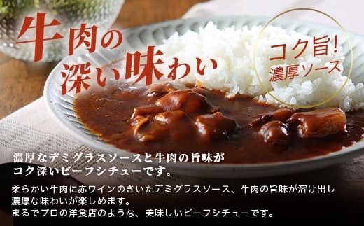 【きたうちプレミアムビーフを贅沢に使用】特製レトルトビーフシチュー 5個【総重量1.1Kg】【石垣島きたうち牧場の美味しい牛肉】こだわりぬいた美味しいお肉のビーフシチュー AM-20