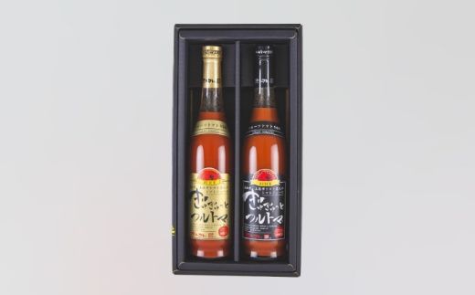 ぎゅぎゅっとフルトマ 金ラベル (11度）・黒ラベル（9度）500ml×2本セット / トマトジュース 野菜ジュース 無塩 飲み比べ ギフト 土佐市【池トマト】[BQAG055] [BQAG055]