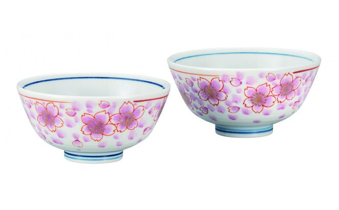 九谷焼 組飯碗・金彩桜 172111_CY2034