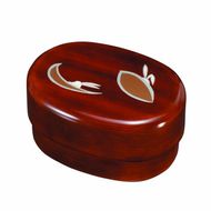 小判入子弁当箱 杢目 かくれんぼ（中子なし）シール付 ［YG485］ 303446_CC483