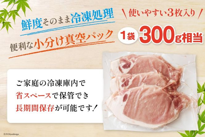 豚肉 ロース とんかつ用 300g ×6 計 1.8kg [甲斐精肉店 宮崎県 美郷町 31as0090] 冷凍 小分け 宮崎 豚 真空パック とんかつ リブロース