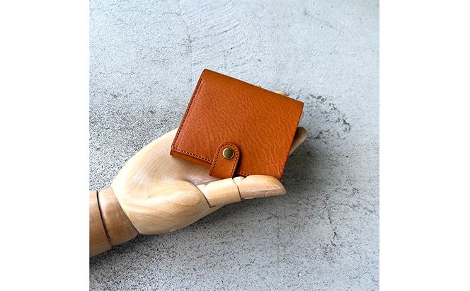 本革 スクエア二つ折り財布 シボ入り栃木レザー ファッション小物 革小物 レザー小物 ウォレット シンプル コンパクト お札入れ 小銭入れ カード入れ オープンポケット 