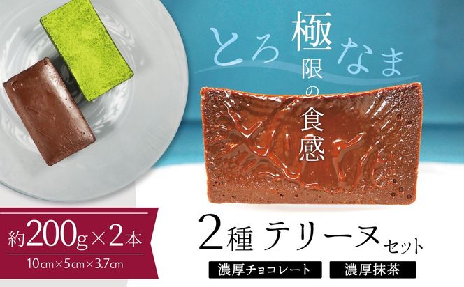 【テリーヌ専門店L】（約２００g）濃厚抹茶・濃厚チョコレート2種のテリーヌセット【グルテンフリー・保存料不使用】抹茶 スイーツ 西尾抹茶 H173-010