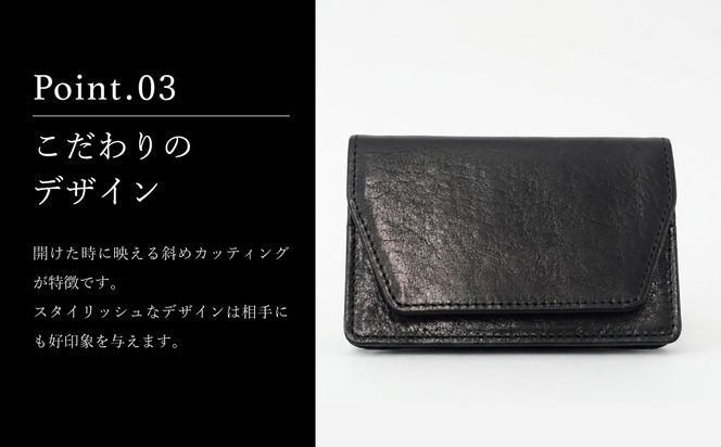 豊岡財布　AW0401　名刺入れ（ブラック）