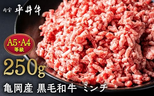 【7営業日以内発送】数々の誉れに輝く最高峰 黒毛和牛「平井牛」A5・A4 ミンチ 250g 京都 丹波牧場 自家産≪希少 和牛 京都肉 冷凍 ふるさと納税 牛肉≫